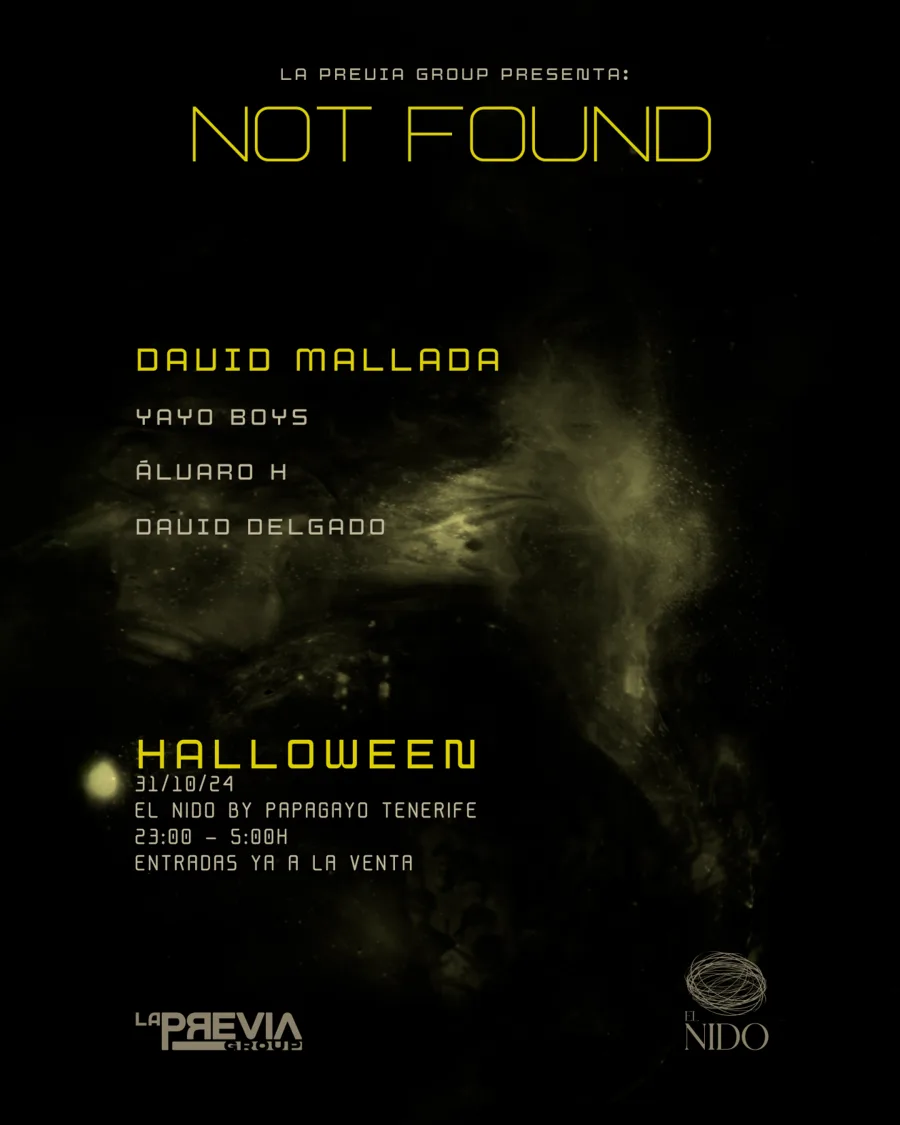 Not Found - David Mallada - Techno, Industrial Techno, Hard Groove Tenerife